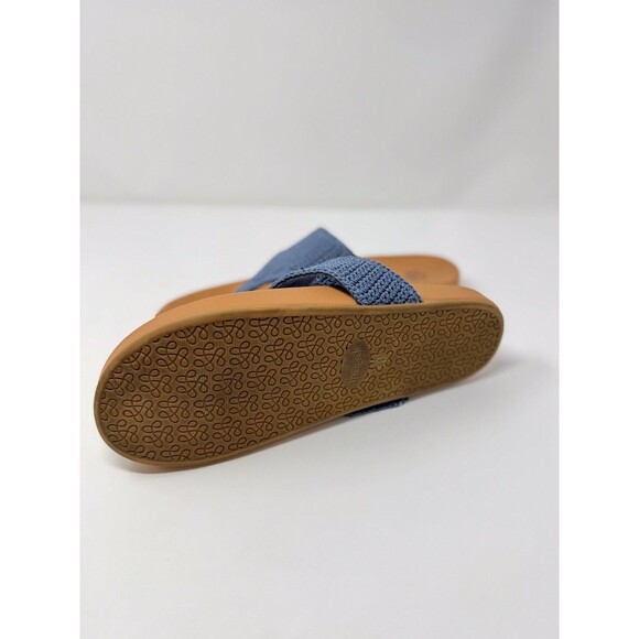 The Sak Womens Sandals Blue Shana Thong Crochet Flat Slide Slip On Boho US 8 - Picture 6 of 6